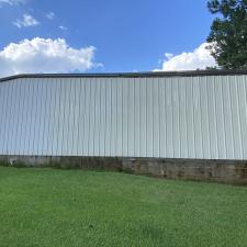 Softwashing A Commercial Metal Building in Meadville, MS 7