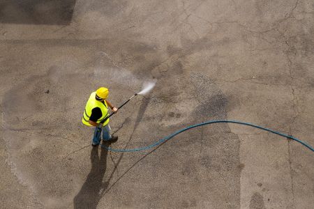 Professional parking lot cleaning